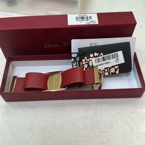 N E W Ferragamo Leather Key Chain